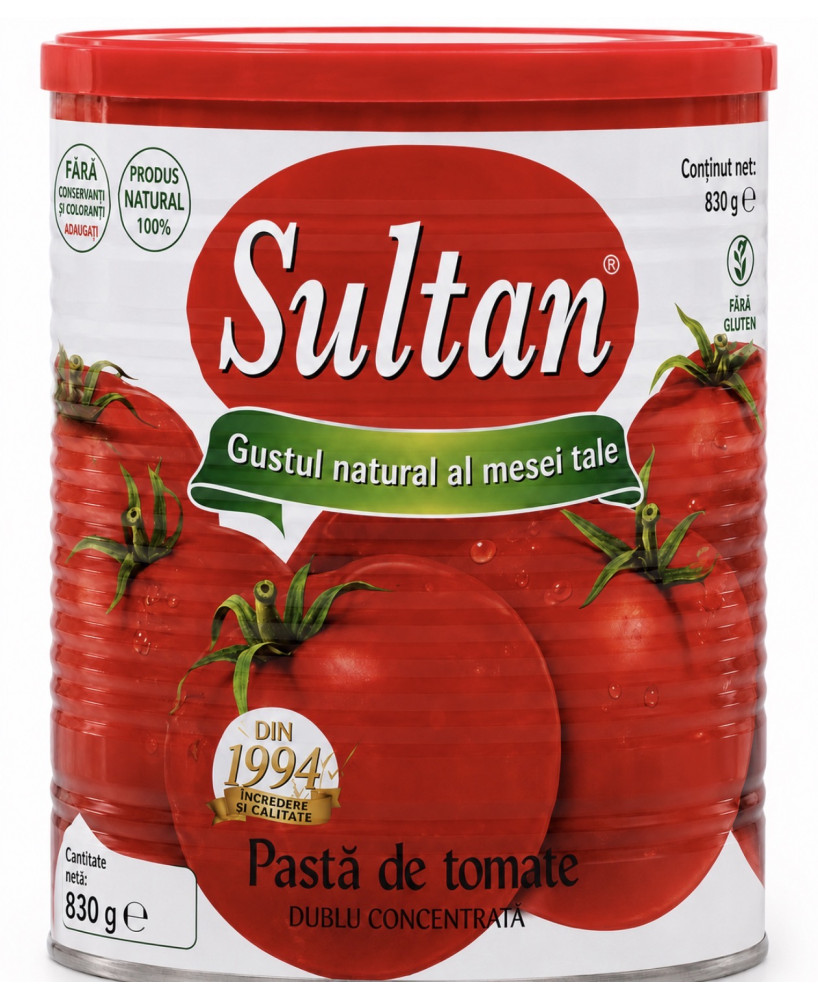 Sultan Pasta de tomate 830gr - Baza pentru Mancare